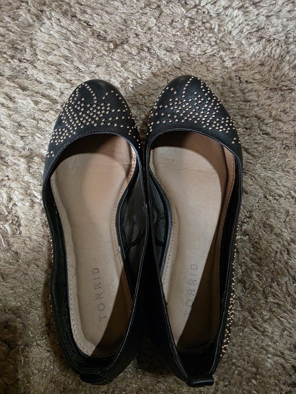 Torrid Black Studded Ballet Flats